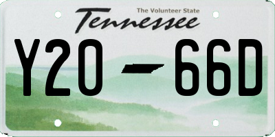 TN license plate Y2066D