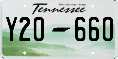 TN license plate Y2066O