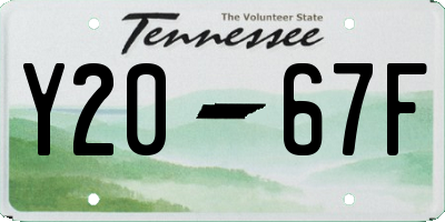 TN license plate Y2067F