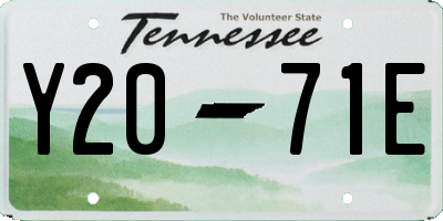 TN license plate Y2071E