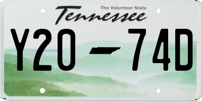 TN license plate Y2074D