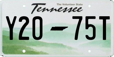 TN license plate Y2075T