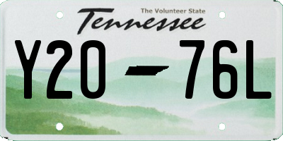 TN license plate Y2076L
