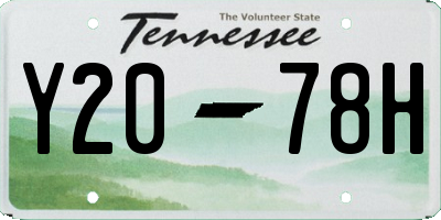 TN license plate Y2078H