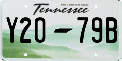 TN license plate Y2079B