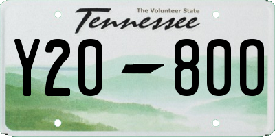 TN license plate Y2080O