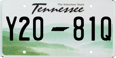 TN license plate Y2081Q