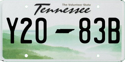 TN license plate Y2083B