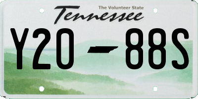 TN license plate Y2088S