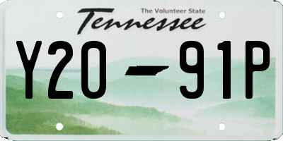 TN license plate Y2091P