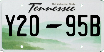 TN license plate Y2095B