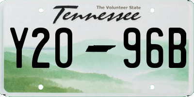 TN license plate Y2096B