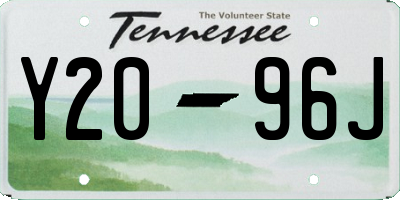 TN license plate Y2096J