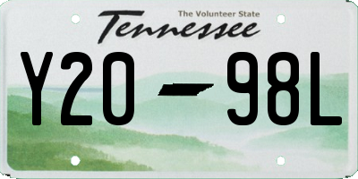 TN license plate Y2098L