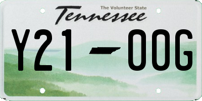 TN license plate Y2100G