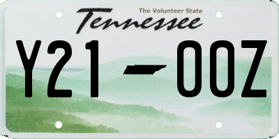 TN license plate Y2100Z