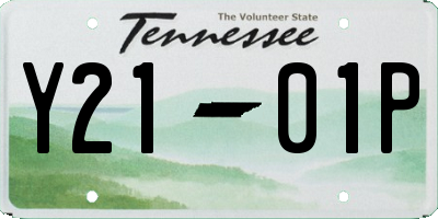 TN license plate Y2101P
