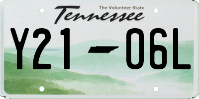 TN license plate Y2106L
