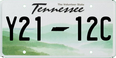 TN license plate Y2112C