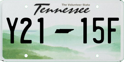 TN license plate Y2115F