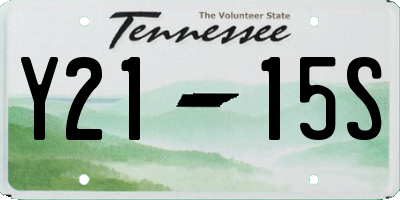 TN license plate Y2115S