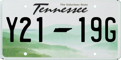 TN license plate Y2119G