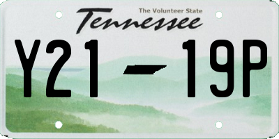 TN license plate Y2119P