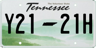 TN license plate Y2121H