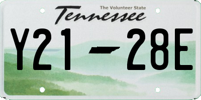 TN license plate Y2128E