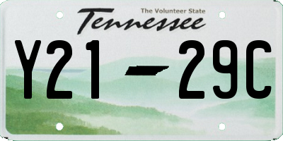 TN license plate Y2129C