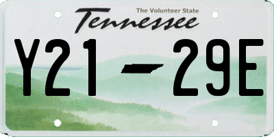 TN license plate Y2129E