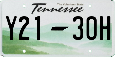TN license plate Y2130H