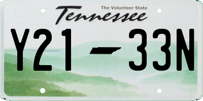 TN license plate Y2133N