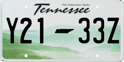TN license plate Y2133Z