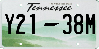 TN license plate Y2138M
