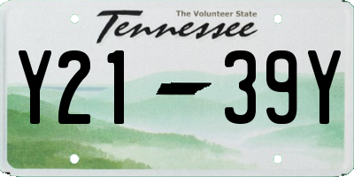 TN license plate Y2139Y