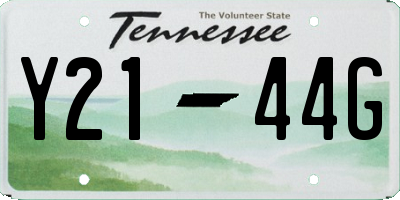 TN license plate Y2144G