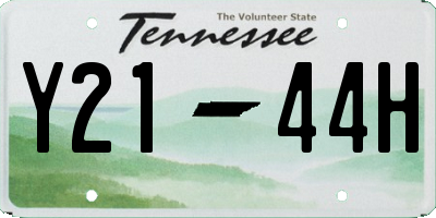 TN license plate Y2144H