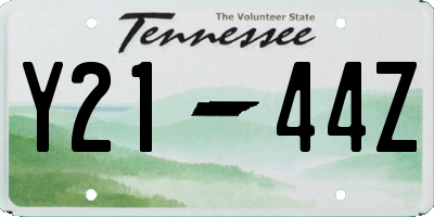 TN license plate Y2144Z