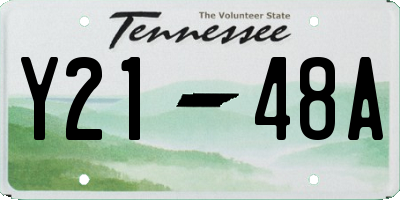 TN license plate Y2148A