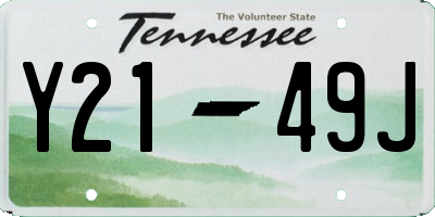 TN license plate Y2149J
