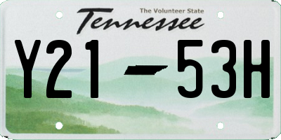 TN license plate Y2153H