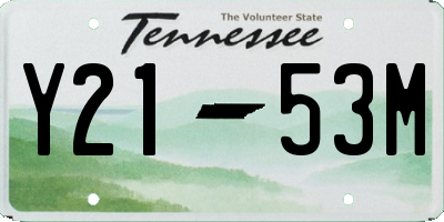 TN license plate Y2153M