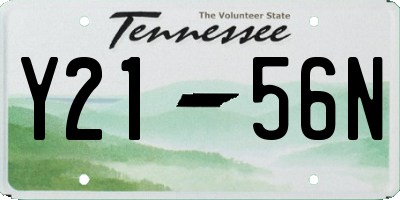TN license plate Y2156N