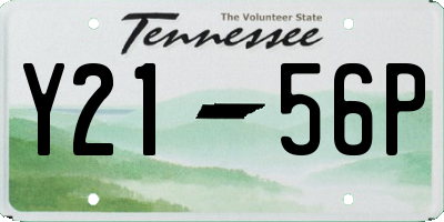 TN license plate Y2156P