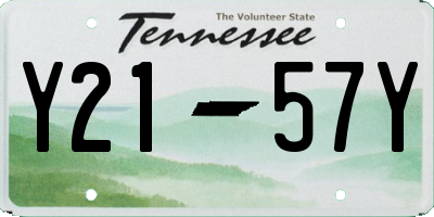 TN license plate Y2157Y