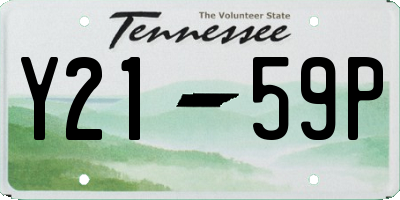 TN license plate Y2159P
