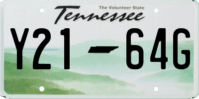 TN license plate Y2164G