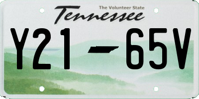 TN license plate Y2165V