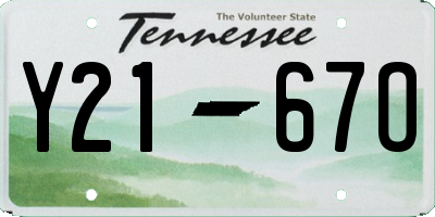 TN license plate Y2167O